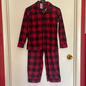 Wondershop Red and Black Plaid Pajama Set Cozy Flannel (10)